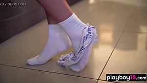 european beauty strips to show her perfect body on camera