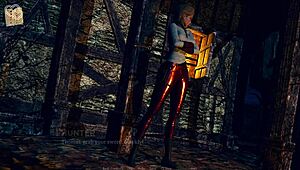 Eternum 220 remastered: Curvy anime teen in revealing outfit plays erotic game.