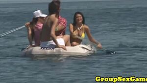 European Beach Sexgames with Bikini Orgy in Public