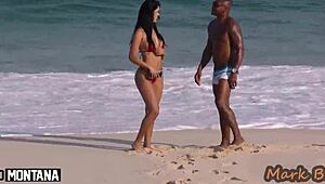 Shayenne gets her big ass fucked outdoors in doggystyle, riding a huge cock after oral.