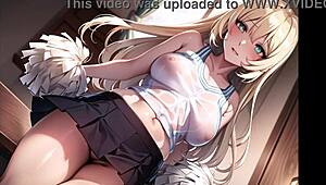 Hot Anime Cheerleader Compilation with Transparent Cloth and ASMR