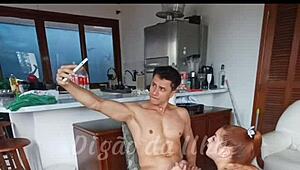 Hot redhead neighbor blogger banged hard in wild blowbang