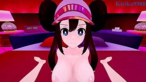 Iono and Rosa having intense sex in Pokemon POV 😍