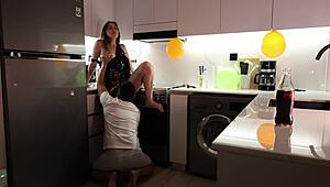 i banged my friend’s mom in the kitchen after his birthday bash! 🎉