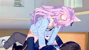 nyanners in suggestive anime hentai 3d cartoon sex scene