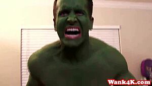 yo, superhero cosplay babe gets facialized in wild fourway!