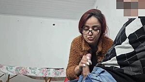 professor, are you masturbating in public? so risky!