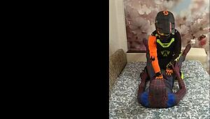 Spiderman Meets Biker in Spandex