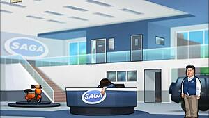 Summertime Saga 74 features erotic anime brunette with small tits