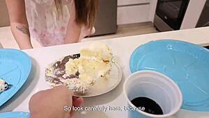 i banged my friend’s mom in the kitchen after his birthday bash! 🎉