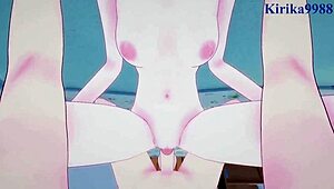 rei ayanami and asuka langley soryu have intense sex in pov hentai.