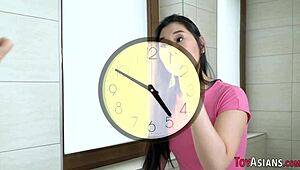 Passive asian teen gets her pussy pounded hard