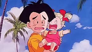 Bulma, what are you doing with Gohan? Is this the hentai version of Dragon Ball Z?