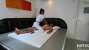 fucking the hot masseuse's ass in full video