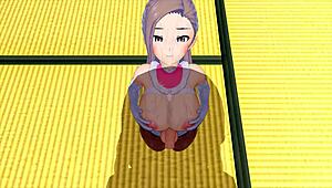 cute girl in maid costume makes my big cock so exited, 3d hentai 83