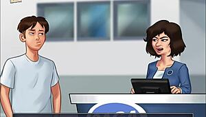 Summertime Saga 74 features erotic anime brunette with small tits