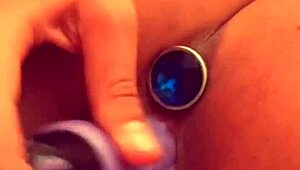 I get very horny and cum for my cuckold husband while moaning