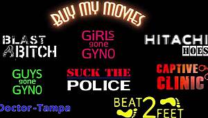 Patient Blaire Celeste moans under Hitachi wand magic during exam.