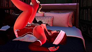 Krampus finds a new naughty helper for his big black cock