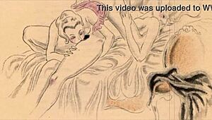 Hey, check this out! Vintage erotic illustration from old anime with retro hentai vibes.