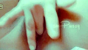 Intense emotions during closeup fingering and rubbing of amateur girlfriend's shaved pussy