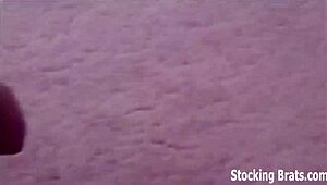 three amateur sluts sucking toes in stockings, so hot!