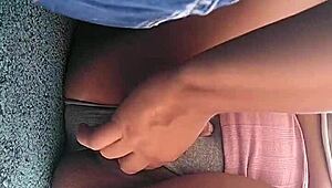 Colombian duo pleasures each other openly in public park