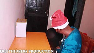 Round Ass Naija Girl Fucks Neighbor Big Cock For Christmas