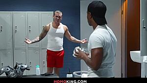 Isaac X and Jake Waters in Locker Room Anal