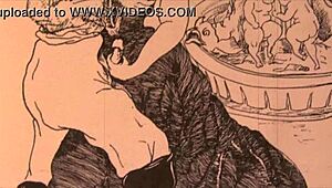 Vintage Erotic Anime Drawing from Retro Comic Collection
