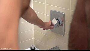 Stepdaddy enjoys a steamy shower before banging his stepson hard - DadCreepy