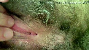 Close-Up Fingering Of My Hairy Slutty Pussy Hole