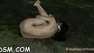 Couple in bizarre S&M with rough doggystyle, oral sucking, and bondage. Hardcore actions unfold intensely.