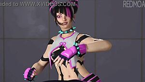 Check out juri han's big tits in this 3d fuck compilation