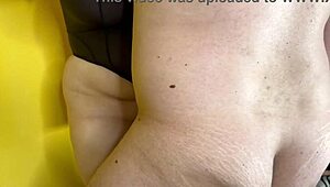 Busty BBW Wife Allows Cum Inside Shaved Pussy Standing