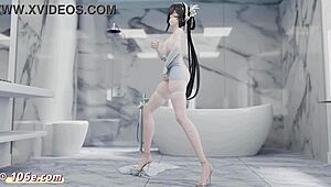 Yo, check this 3D hentai dance with Zhenhai!