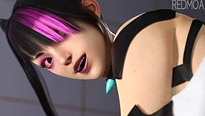 Check out juri han's big tits in this 3d fuck compilation