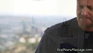 Cum Sprayed During Masseuse Fucking Session