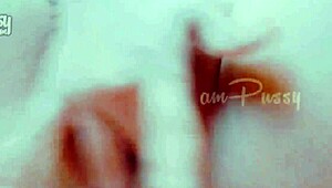 Intense emotions during closeup fingering and rubbing of amateur girlfriend's shaved pussy