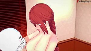 Makima chained in pov bondage sex