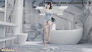 Yo, check this 3D hentai dance with Zhenhai!