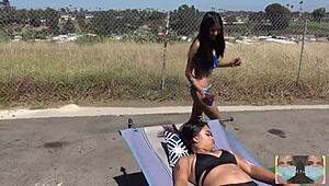 Erotic Goddess ASL Gets Oiled Massage! Flashing Publicly by Viva Athena