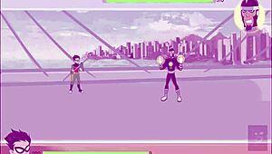 kitten breaks starfire's ass with anal beast, raven waits to get fucked in 18titans chapter 3