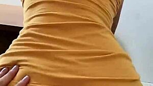 mexican babe bounces ass at work