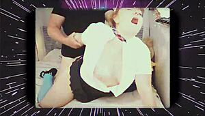 k9 dildo fuck machine destroys ginger posh slut holes - shannon huxley