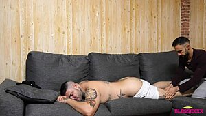 Spanish Tattoo Friend Receives European American Gay Massage Happy Ending