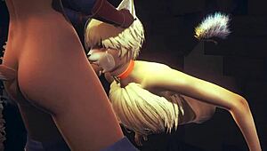 Furry Yaoi Hentai: Young Fox Sucks Futanari Dicks