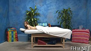 Relaxing massage turns into hot sex at the spa.