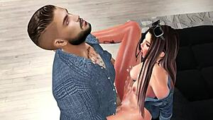 Babydoll Has Hard Sex Fucks Blonde Guy With Strap On