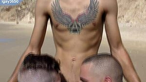 Young israeli guys explore gay pleasures with blowjobs and fisting.